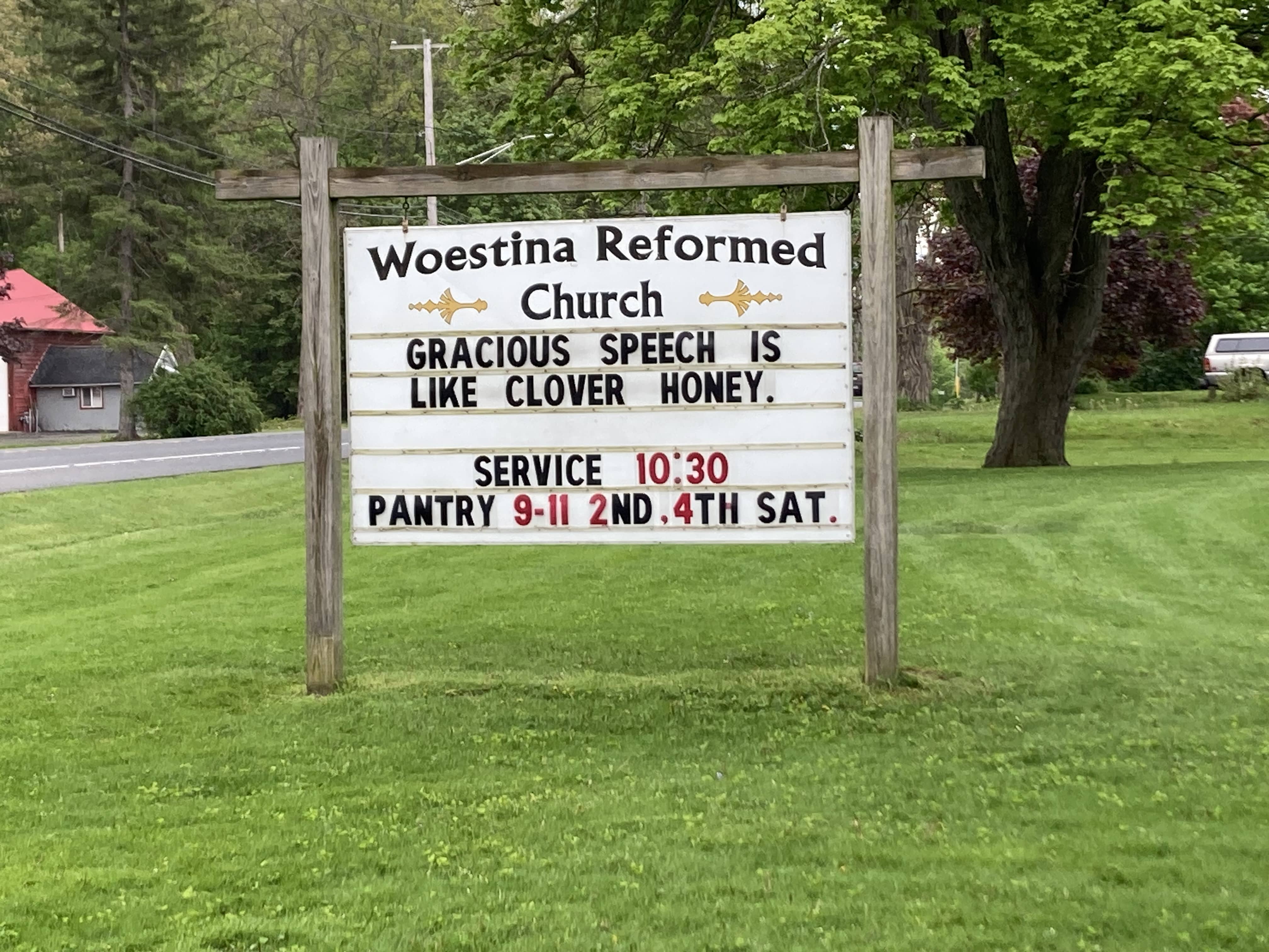 Church Service Sign