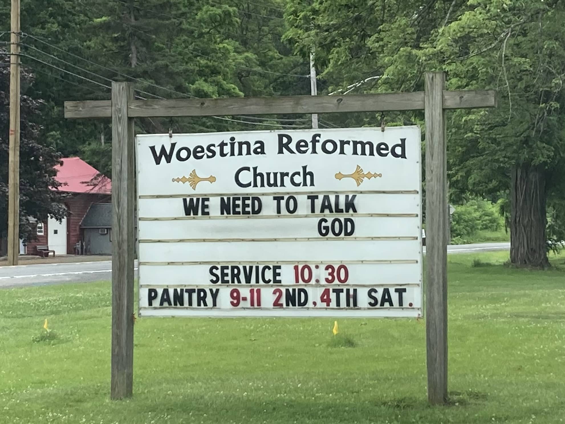 Church Service Sign
