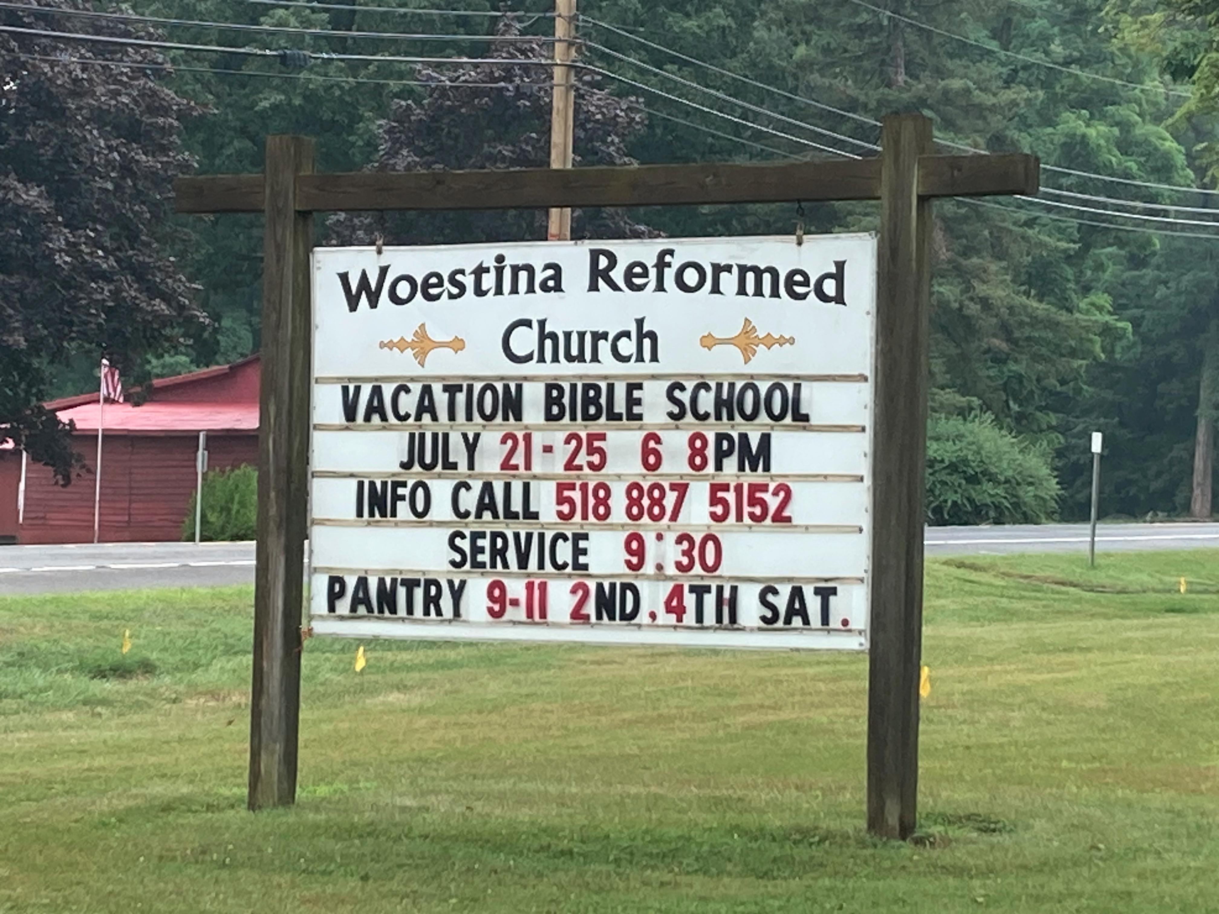 Church Service Sign